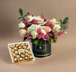 flowers box and ferrero