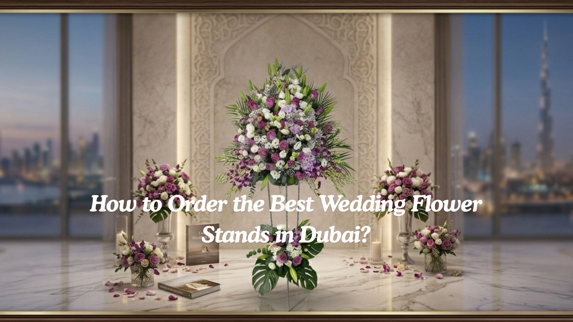 wedding flower stands dubai