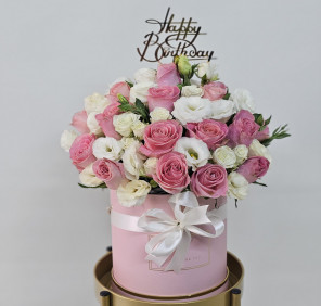 pink rose box for birthday