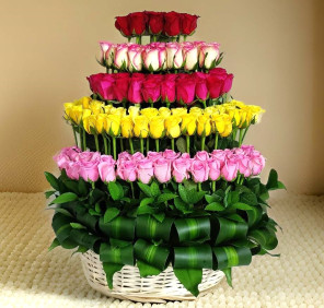 101 roses basket