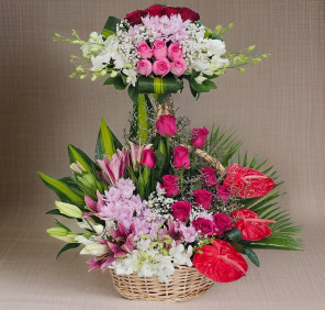 arab style flowers arrangement
