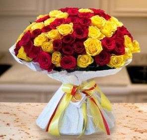 101 red yellow roses