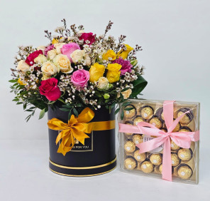 Chocolates & flower box
