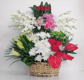 2 level flower basket