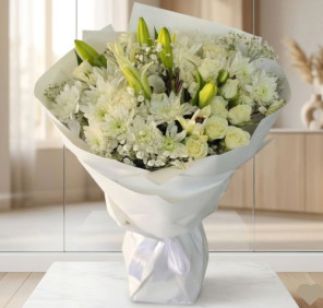 send white flowers