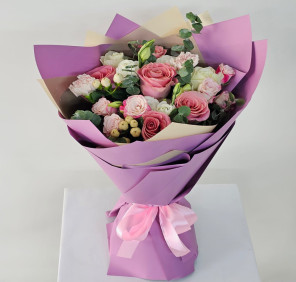 Birthday Pink White Flowers