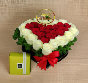 birthday flowers and chocolates gift