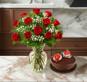 BIRTHDAY CAKE & ROSES