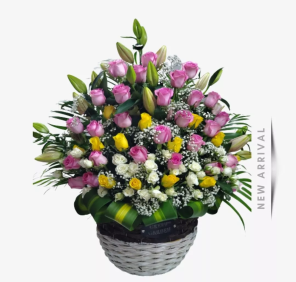 fresh flowers basket
