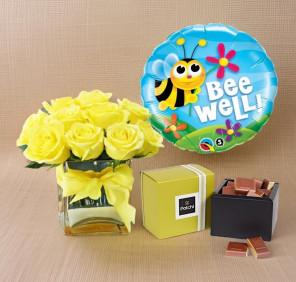 get well soon roses combo