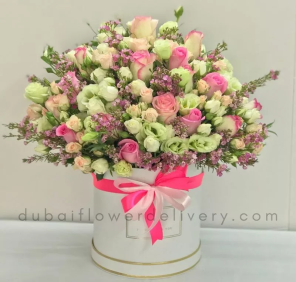 big box flower arrangement