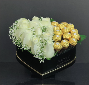 white roses chocolates