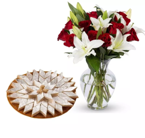 kaju katli flowers