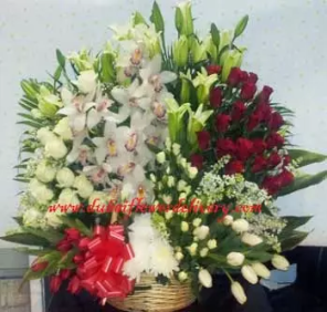 big basket of flowers in Dubai