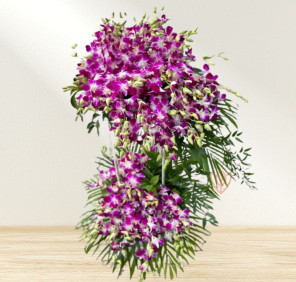PURPLE ORCHID STAND