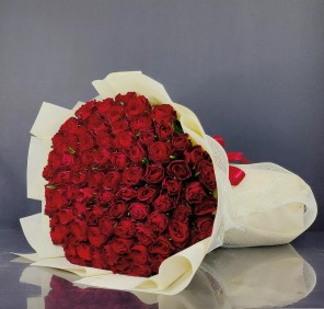 101 VALENTINE ROSES BOUQUET