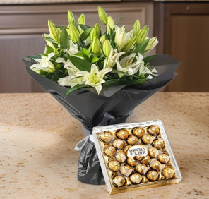 oriental lilies and chocolates