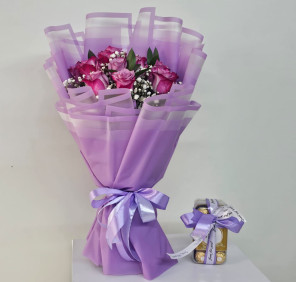 Purple Roses Bouquet
