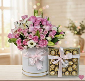 Flowers box chocolate combo