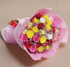 21 Mix Roses Bouquet