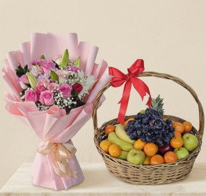 flowers fruit hamper