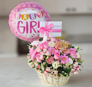 baby girl flowers combo