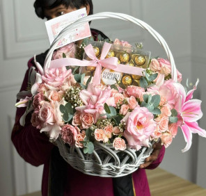 Chocolates Flower Basket