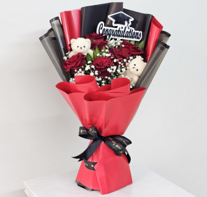 graduation rose bouquet